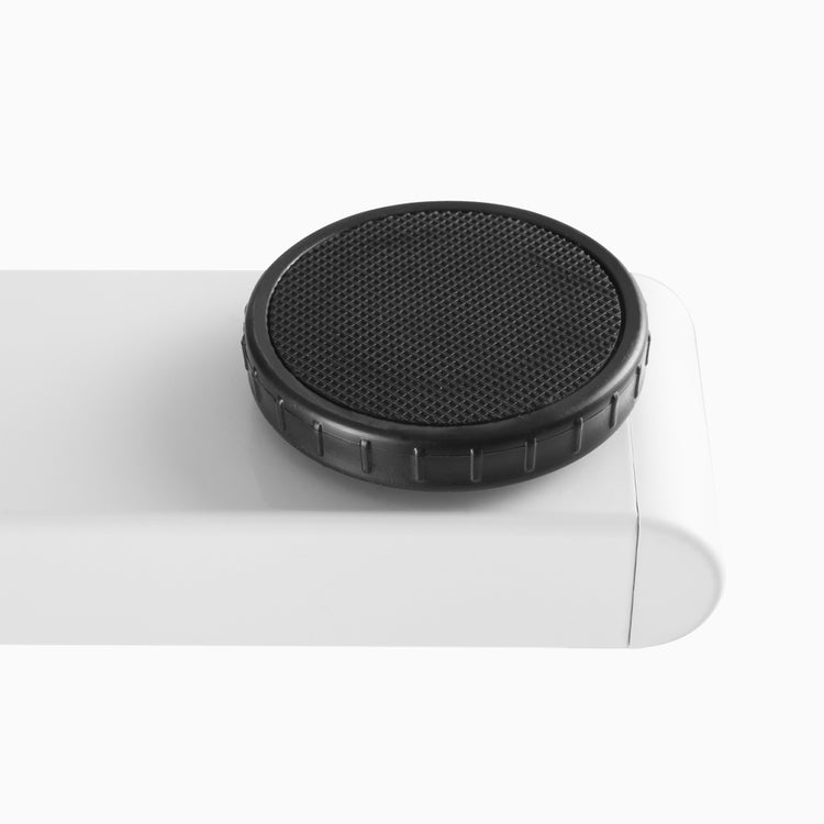 Manual sit stand desk non slip base