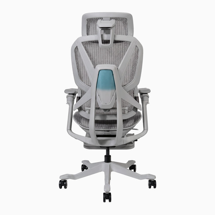 Desky contourra highly ergonomic office chair in light grey