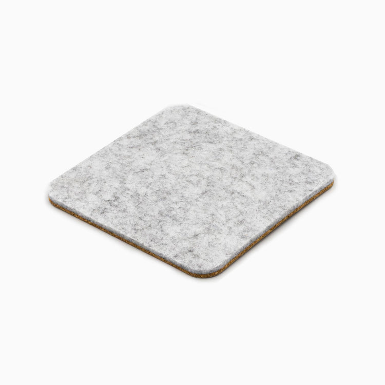 Grey felt cork coaster