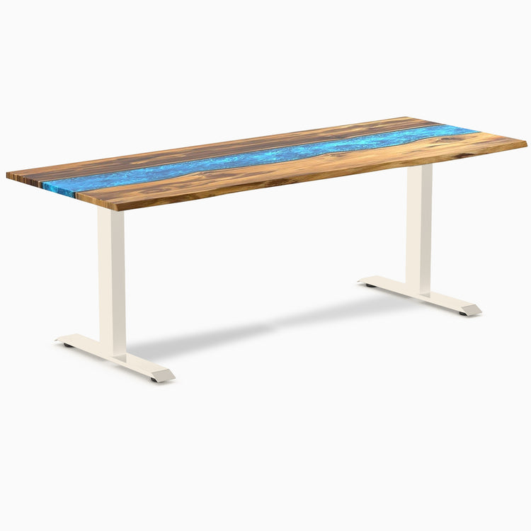 Bureau de bureau en bois dur en résine Desky