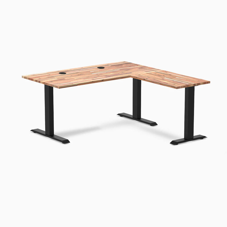 Bureau de bureau en forme de L en bois tendre Desky Zero