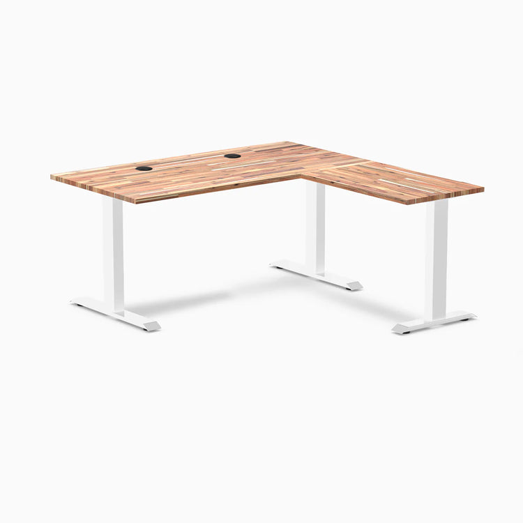 Bureau de bureau en forme de L en bois tendre Desky Zero