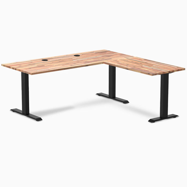 Bureau de bureau en forme de L en bois tendre Desky Zero