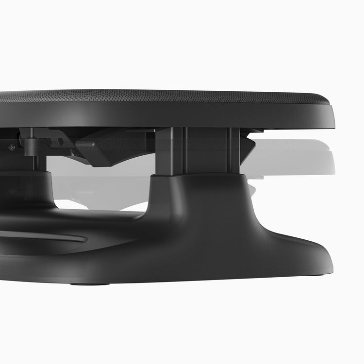 Desky height adjustable cushioned foot rest