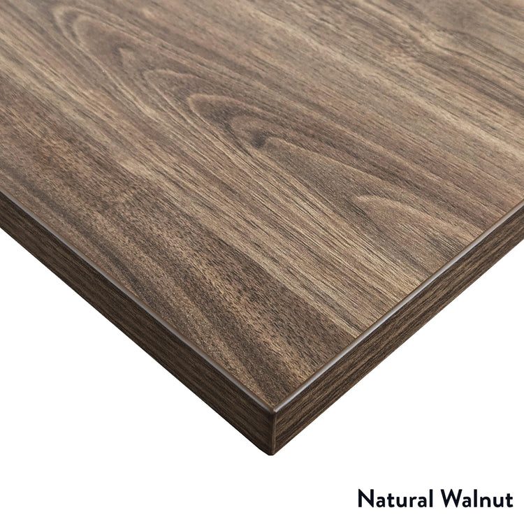 Natural walnut melamine desktop corner