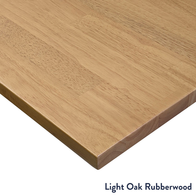 Rubberwood light oak corner desktop