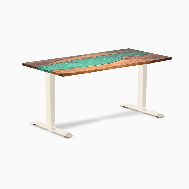Bureau de bureau en bois dur en résine Desky