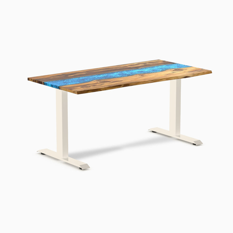 Bureau de bureau en bois dur en résine Desky
