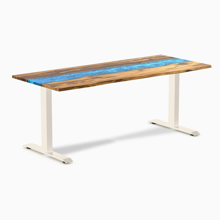 Bureau de bureau en bois dur en résine Desky