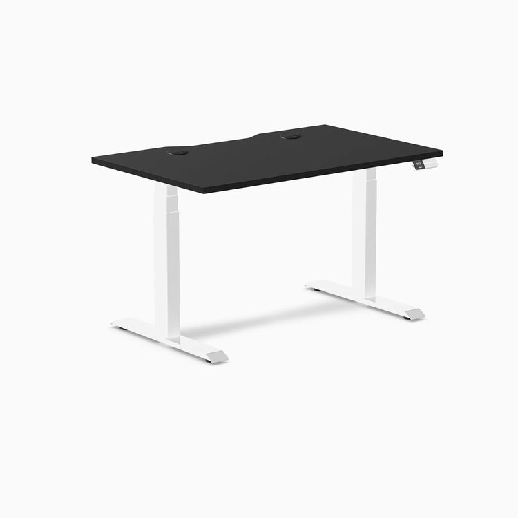 Desky Dual Scalloped Laminate Sit Stand Desk