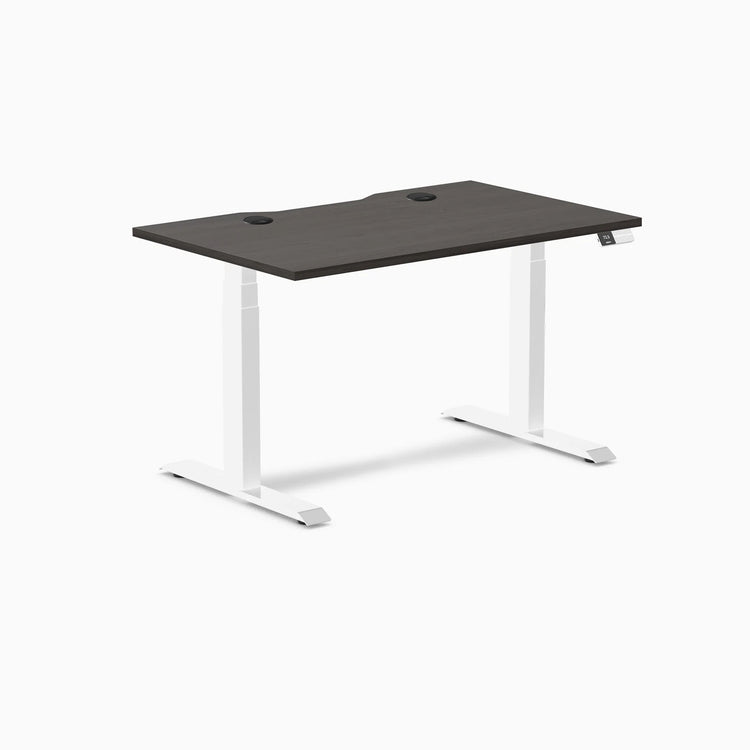Desky Dual Scalloped Laminate Sit Stand Desk