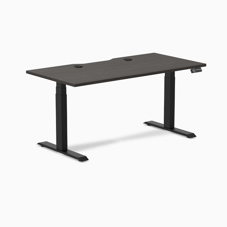 Desky Dual Scalloped Laminate Sit Stand Desk