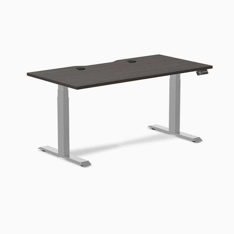 Desky Dual Scalloped Laminate Sit Stand Desk