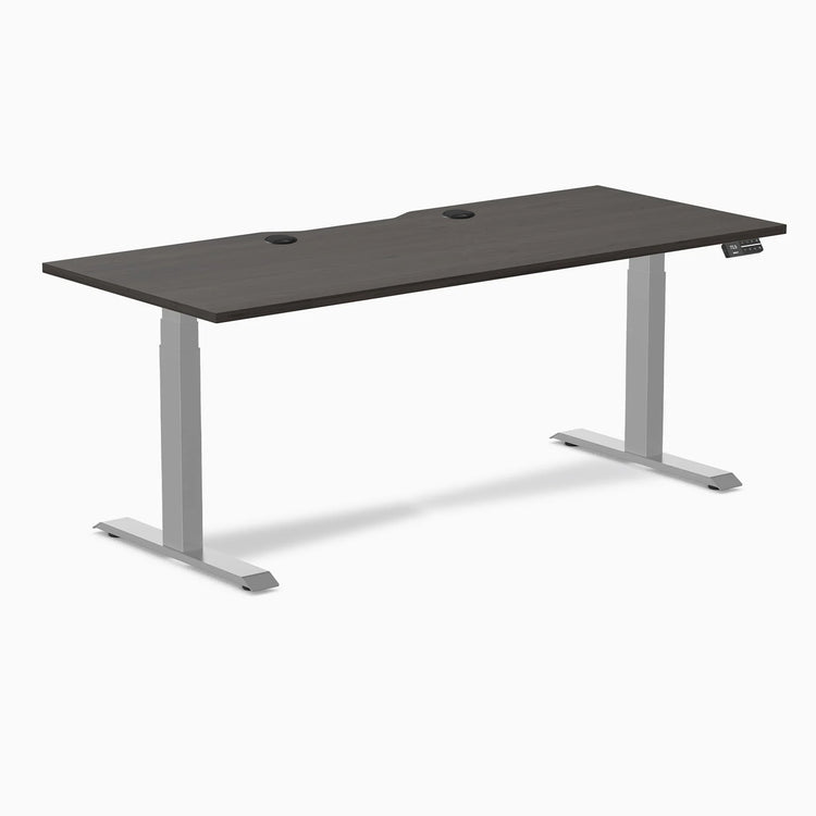 Desky Dual Scalloped Laminate Sit Stand Desk