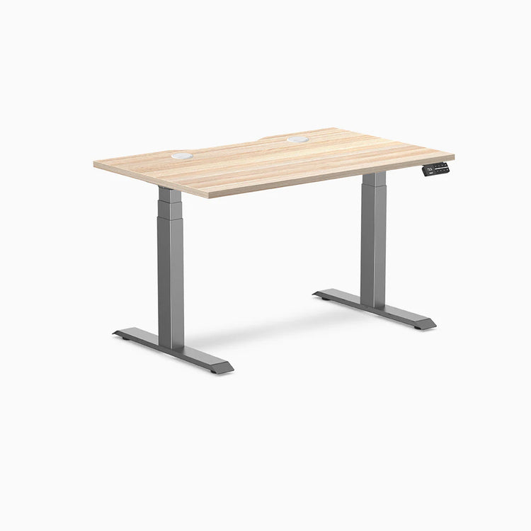 Desky Dual Scalloped Laminate Sit Stand Desk