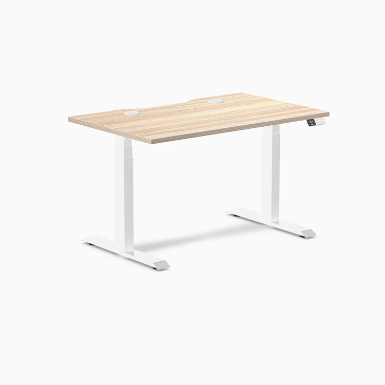 Desky Dual Scalloped Laminate Sit Stand Desk