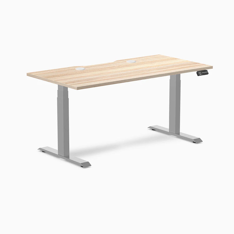 Desky Dual Scalloped Laminate Sit Stand Desk