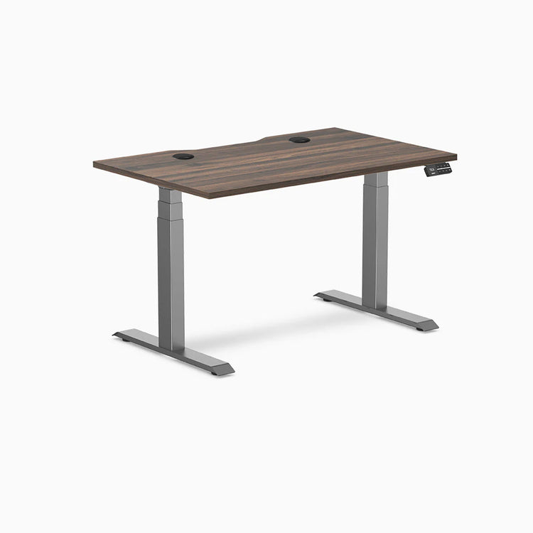 Desky Dual Scalloped Laminate Sit Stand Desk