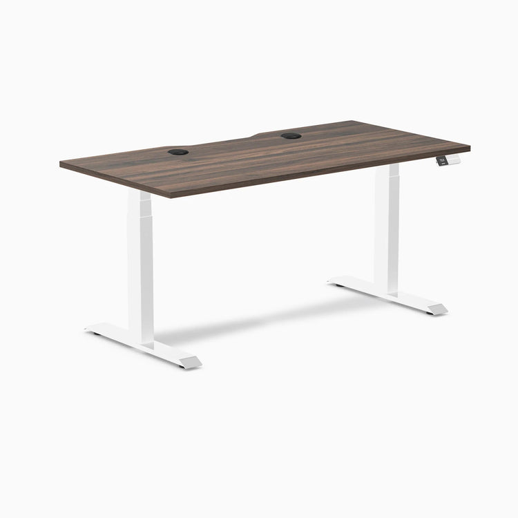 Desky Dual Scalloped Laminate Sit Stand Desk