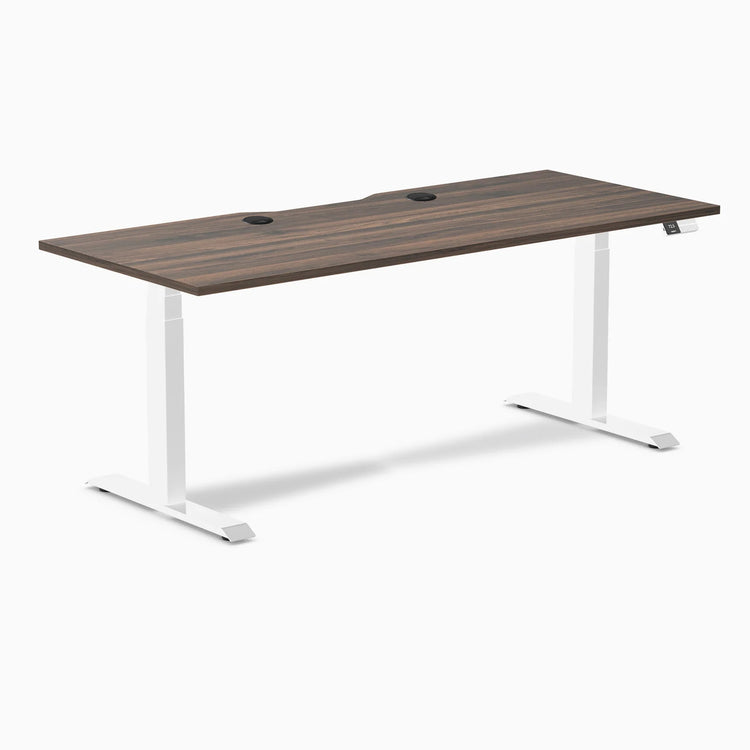 Desky Dual Scalloped Laminate Sit Stand Desk
