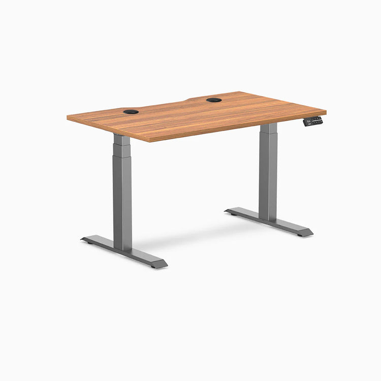 Desky Dual Scalloped Laminate Sit Stand Desk