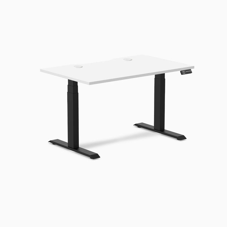 Desky Dual Scalloped Laminate Sit Stand Desk