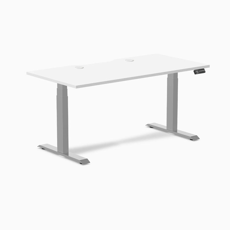 Desky Dual Scalloped Laminate Sit Stand Desk