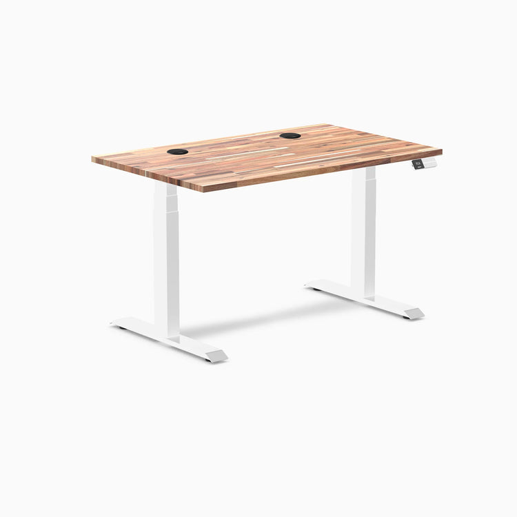 Bureau assis-debout double en bois tendre Desky