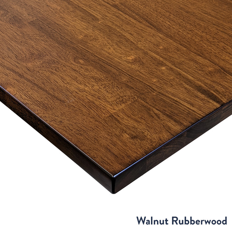 Rubberwood walnut corner desktop
