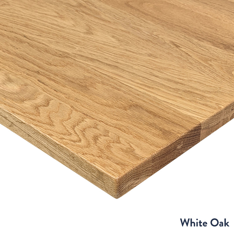 Hardwood white oak corner desktop