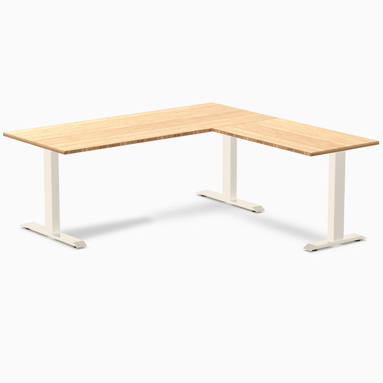 Bureau de bureau en forme de L en bambou Desky Zero