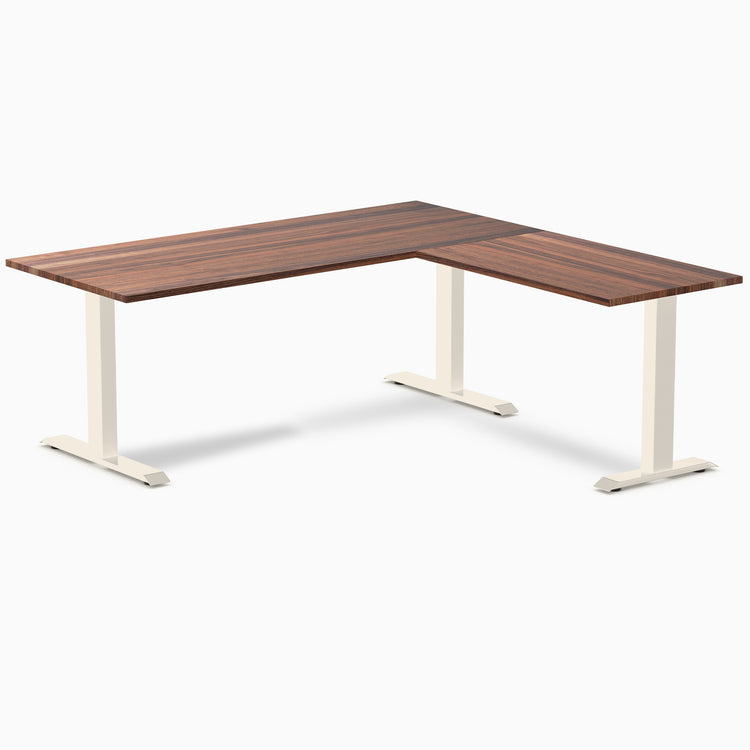 Desky Zero Hardwood L-Shape Office Desk