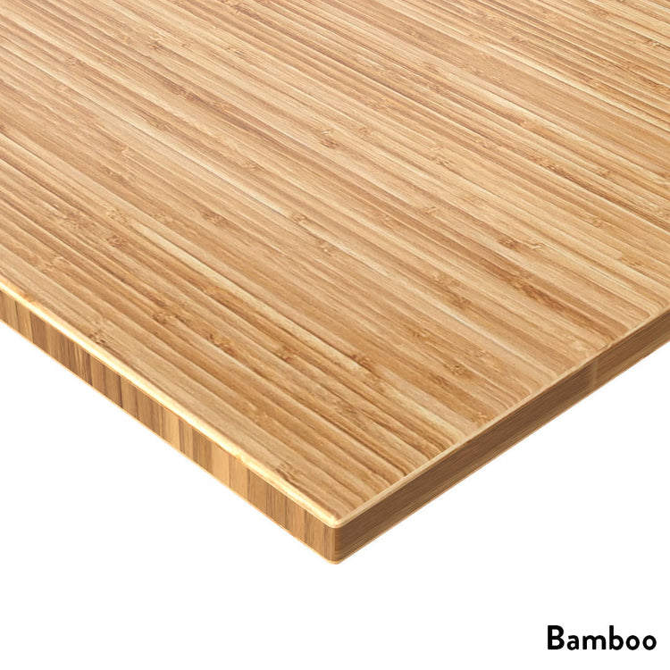 Desky Zero Bamboo L-Shape Office Desk