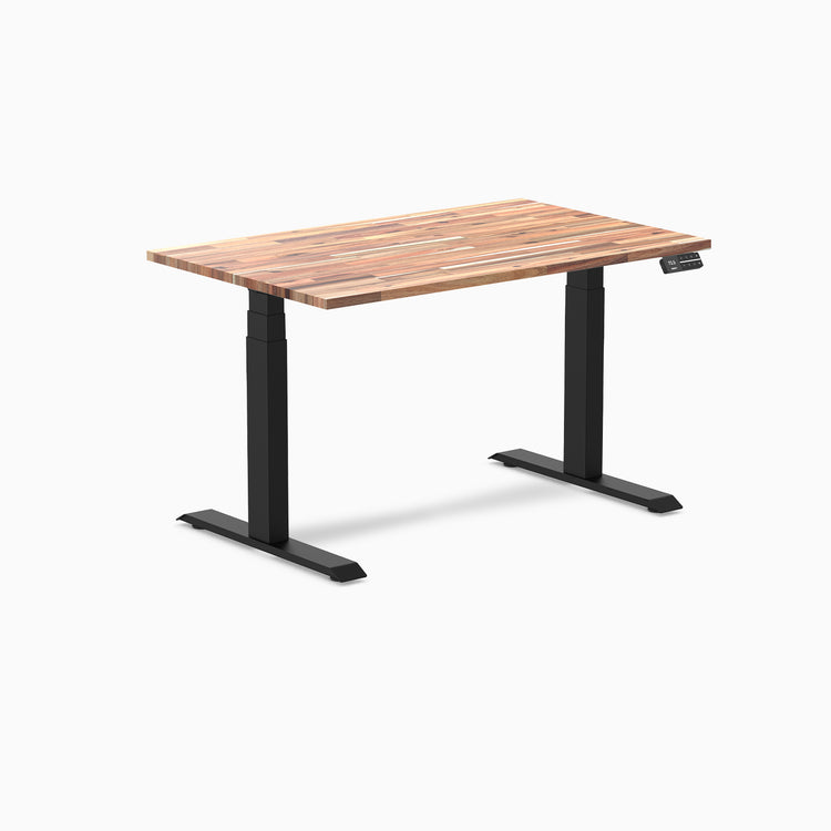 Dual softwood standing desk - Acacia -black 48"