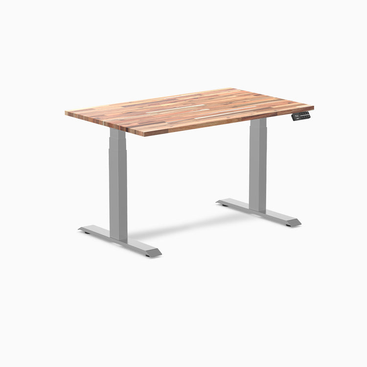 Dual softwood standing desk - Acacia -grey 48"