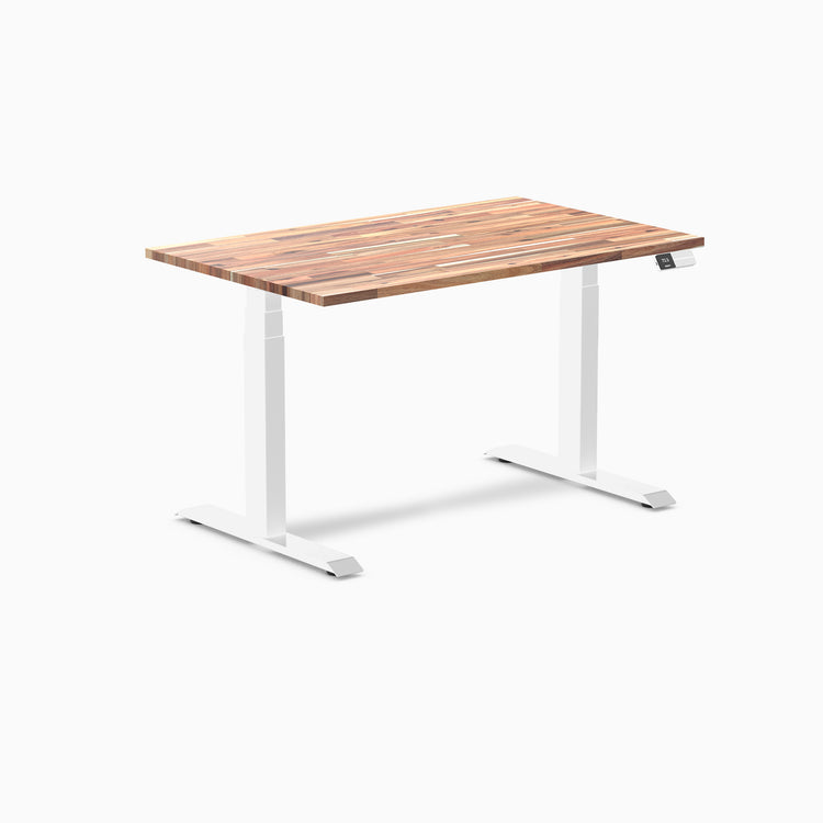 Dual softwood standing desk - Acacia -white 48"