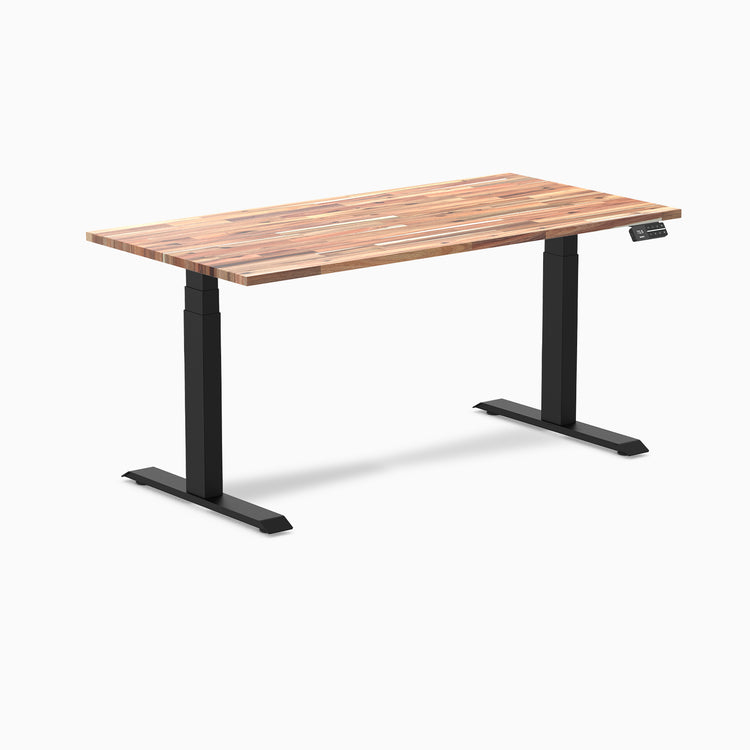 Dual softwood standing desk - Acacia -black 60"