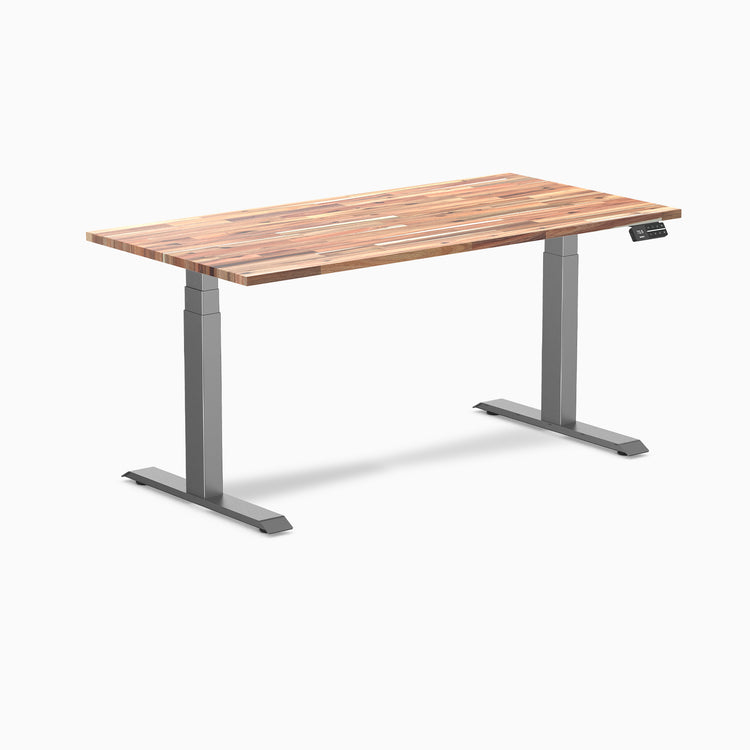 Dual softwood standing desk - Acacia -space grey 60"
