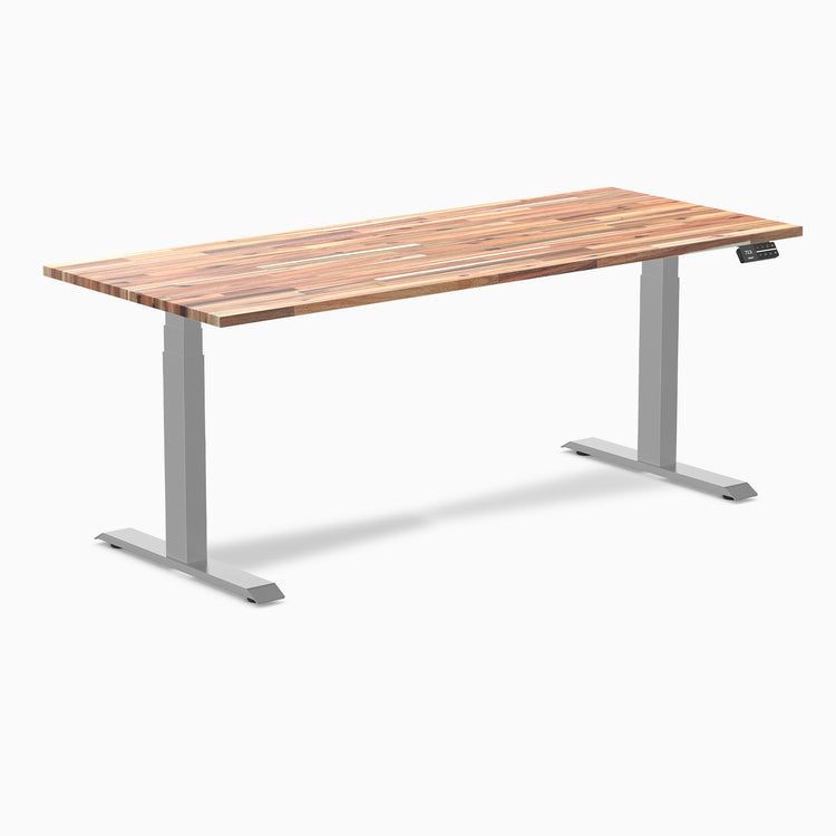 Dual softwood standing desk - Acacia -grey 72"