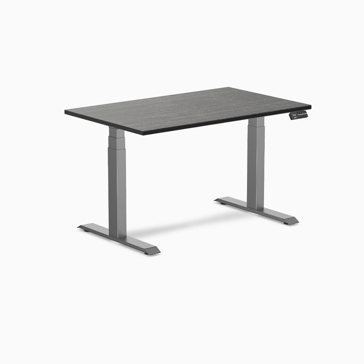 Dual bamboo standing desk - Dark bamboo - space grey 48"