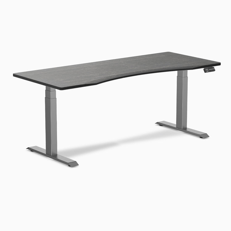 Dual ergo edge standing desk - fark bamboo - space grey 72"