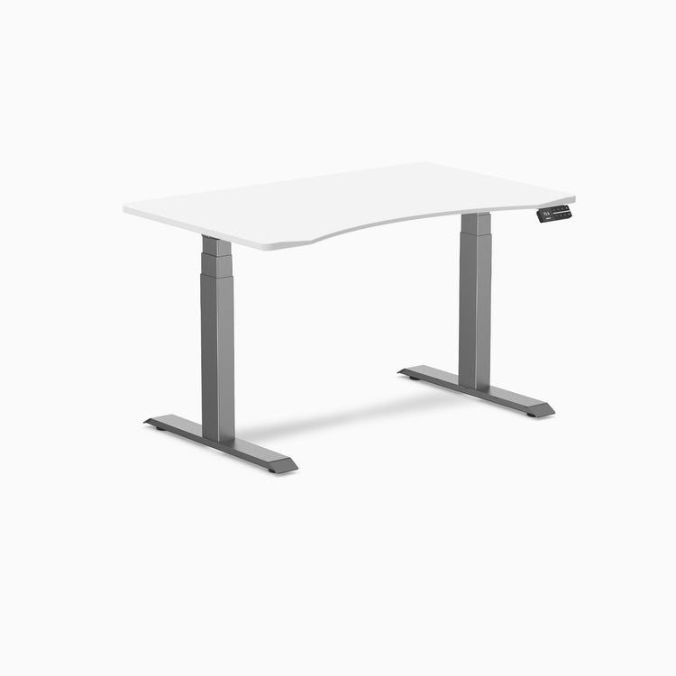 Dual ergo edge standing desk - white- space grey 48"