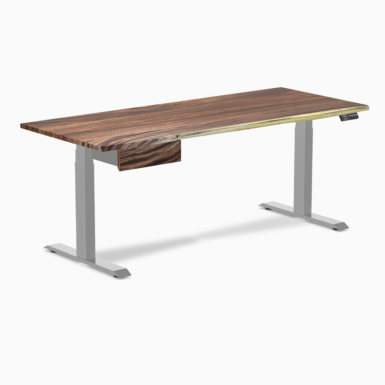 Desky Dual Hardwood Standing Desk With Drawer-Desky Canada