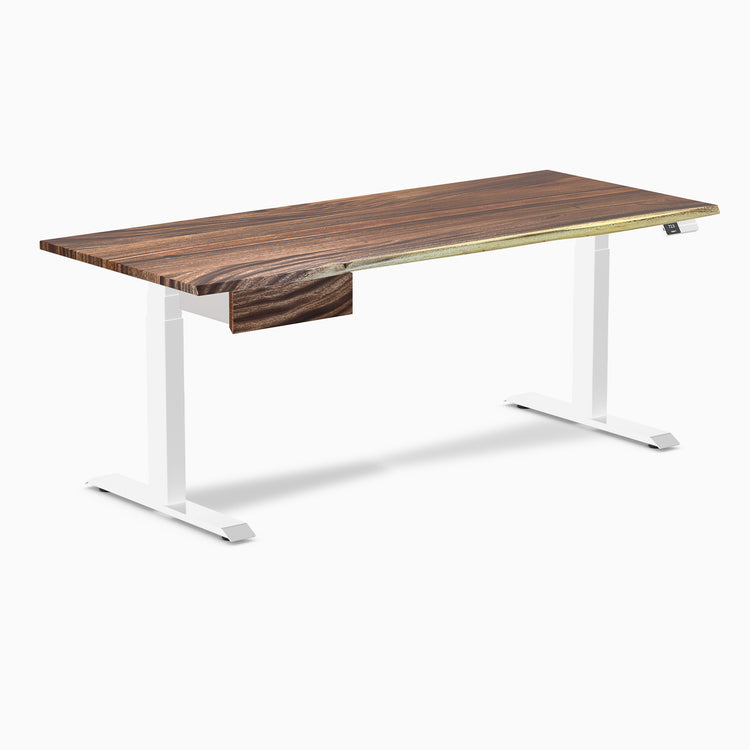 Desky Dual Hardwood Standing Desk With Drawer-Desky Canada