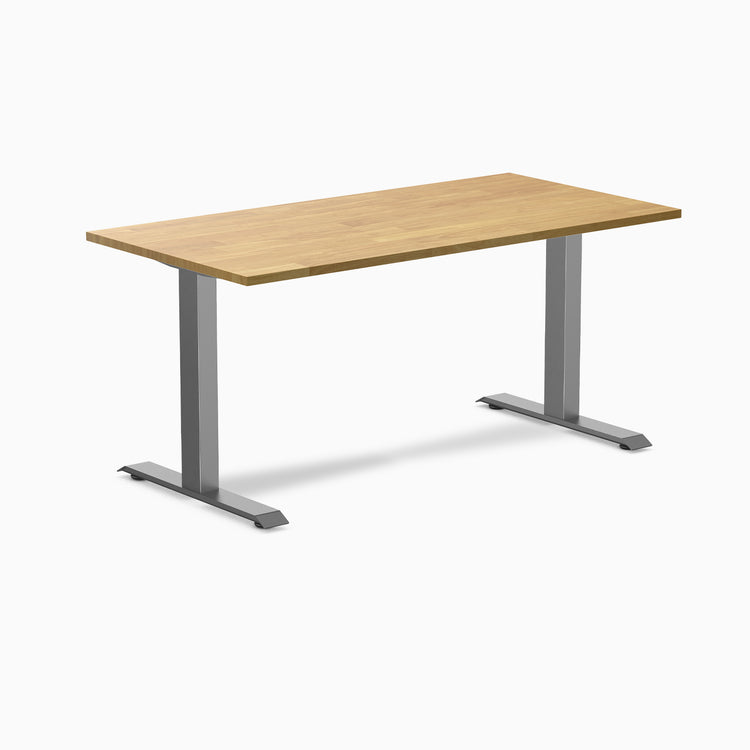 Fixed Rubberwood desk - Light oak - space grey 60"