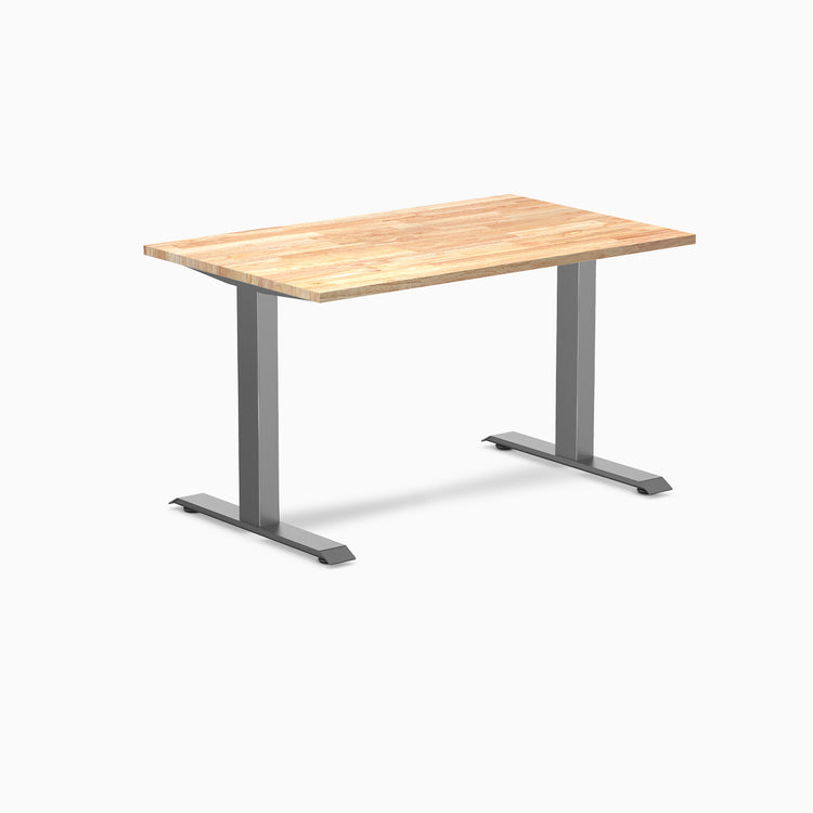 Fixed Rubberwood desk - Natural - space grey 48"