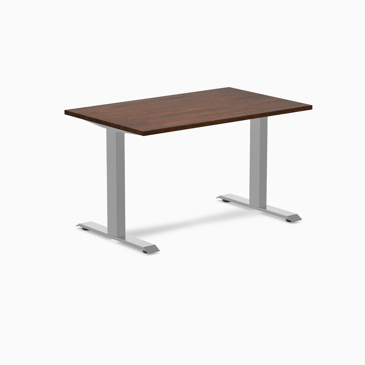 Rubberwood red walnut fixed desk 48" - grey