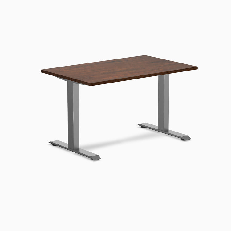 Rubberwood red walnut fixed desk 48" - space grey