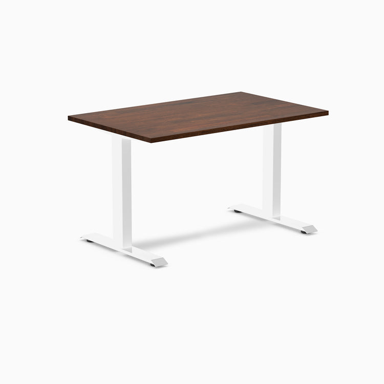 Rubberwood red walnut fixed desk 48" - white