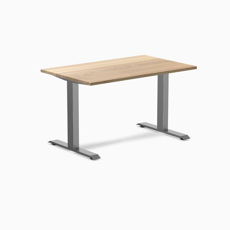 Fixed hardwood desk - White ash - space grey 48"